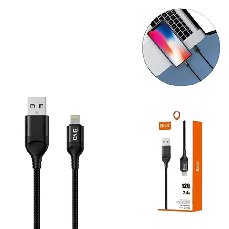 کابل تبدیل USB به لایتنینگ بیوا مدل C-03Lطول 1.2 متر