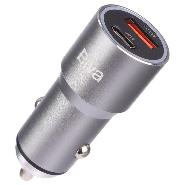 Biva CC17 30W super Fast Car Charger – Dual USB Quick Charge Car Adapter