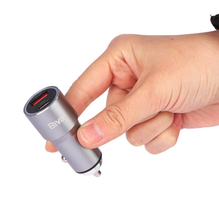 Biva CC17 30W SUPER Fast Car Charger – Dual USB Quick Charge Car Adapter